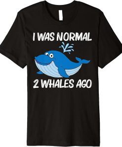 Funny Whale Art For Men Women Orca Narwhal Blue Whales Premium T-Shirt