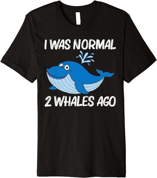 Funny Whale Art For Men Women Orca Narwhal Blue Whales Premium T-Shirt