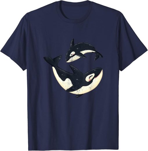 Cute Orcas Design Funny Sea Animal Whale Orca Men Women T-Shirt