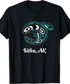 Sitka Alaska Native American Tribal Orca Killer Whale T-Shirt