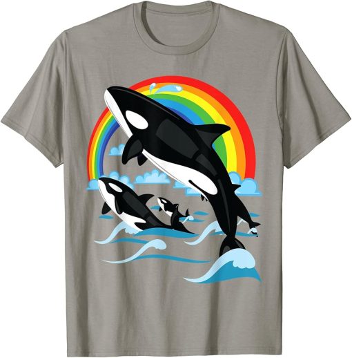 Orca Whale Jumping. Orcas Whale Watching for Men Women Kids T-Shirt